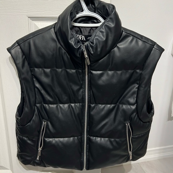 ZARA | Faux Leather Vest - Picture 2 of 8